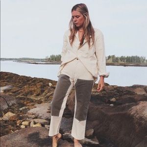 Rudy Jude colorblock utility jeans sage - size 0